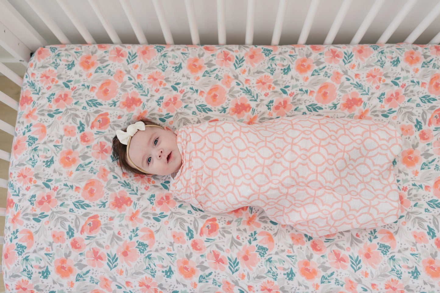 Floret + Trellis Classic Muslin Swaddle Blanket Set  - Doodlebug's Children's Boutique