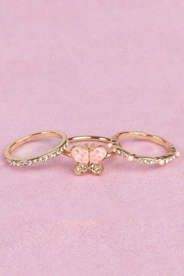 Boutique Chic Butterfly Garden Ring Set