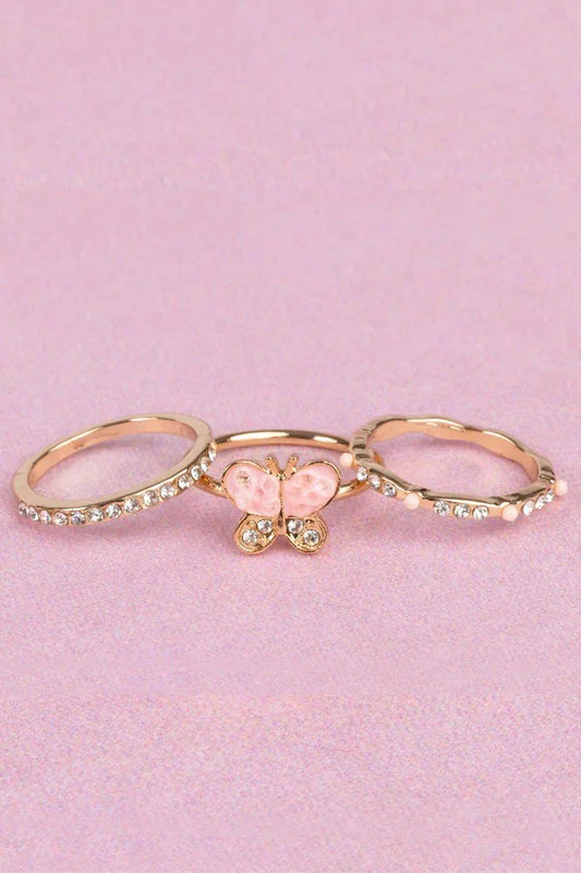 Boutique Chic Butterfly Garden Ring Set