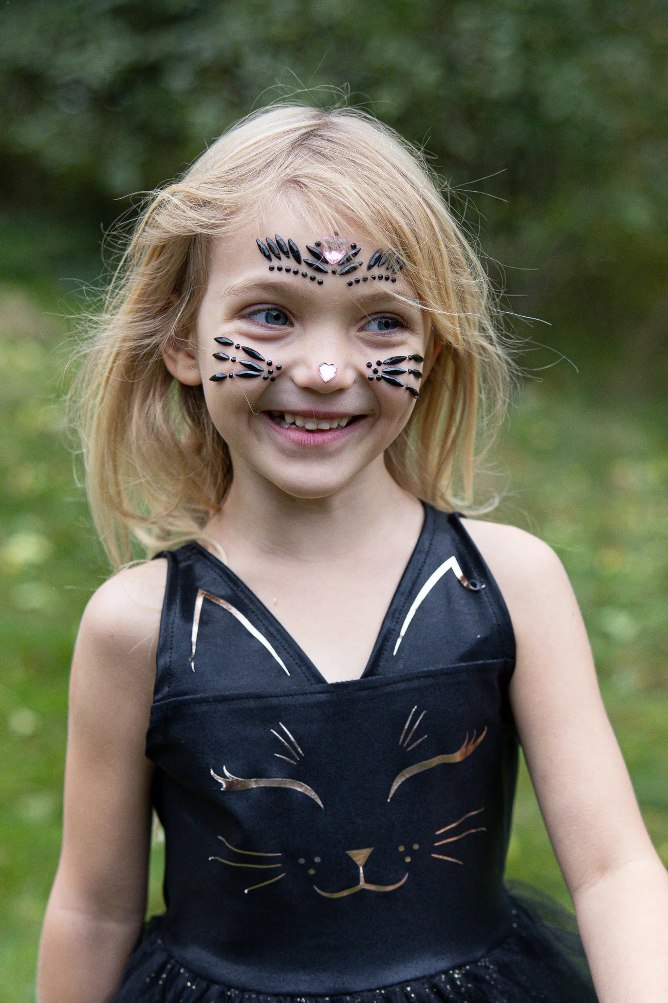 Black Cat Face Crystals  - Doodlebug's Children's Boutique