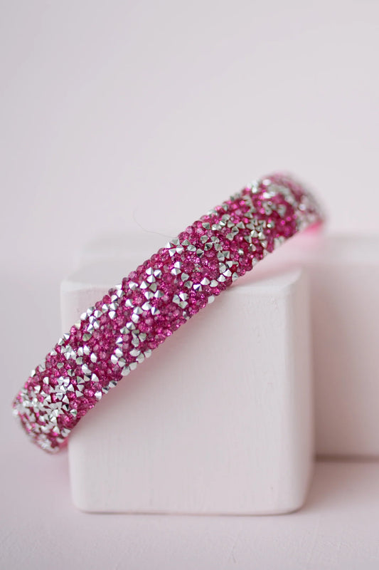 Hot Pink Gummy Glitter Headband  - Doodlebug's Children's Boutique