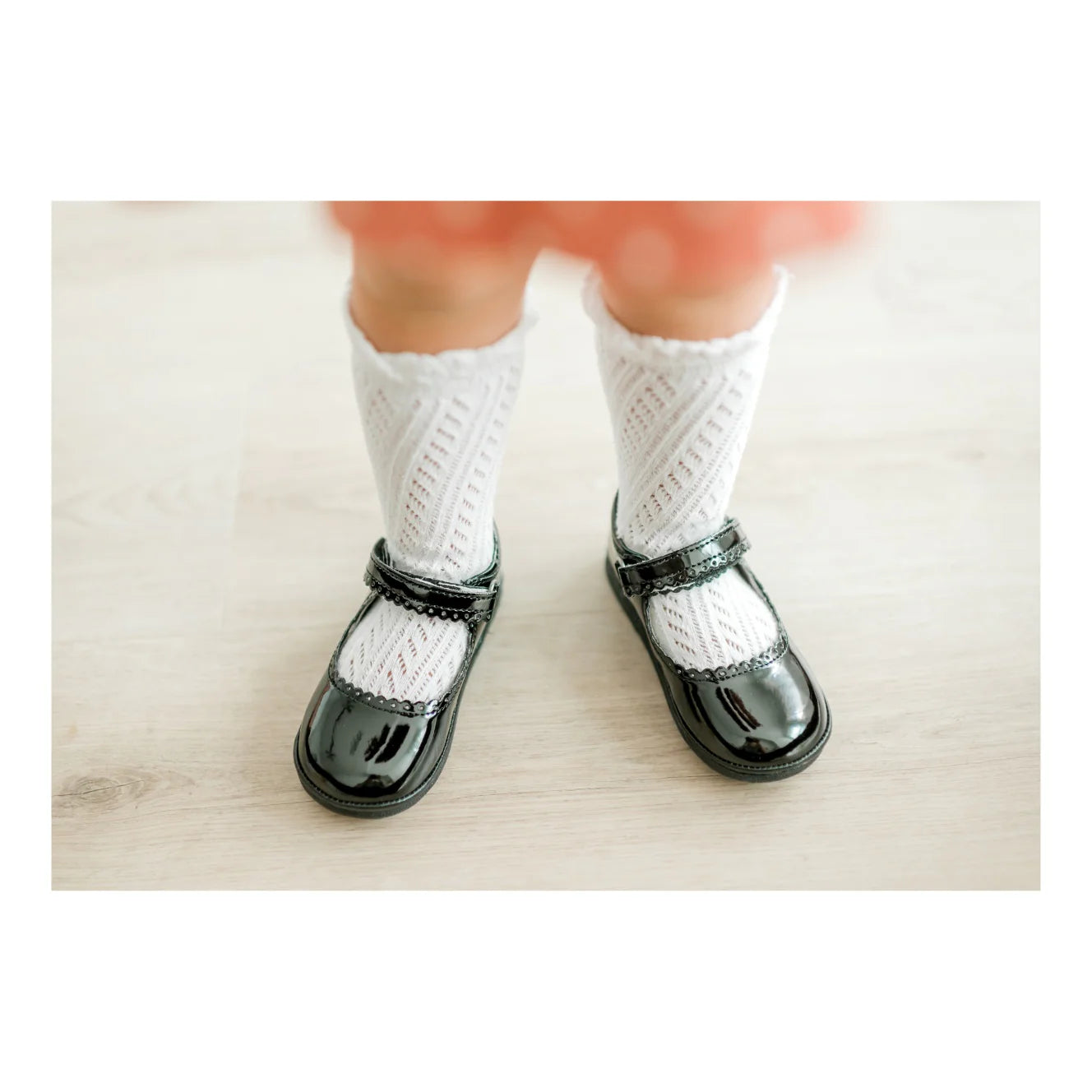 Cara Scalloped Mary Jane in Patent Black - Doodlebug's Children's Boutique