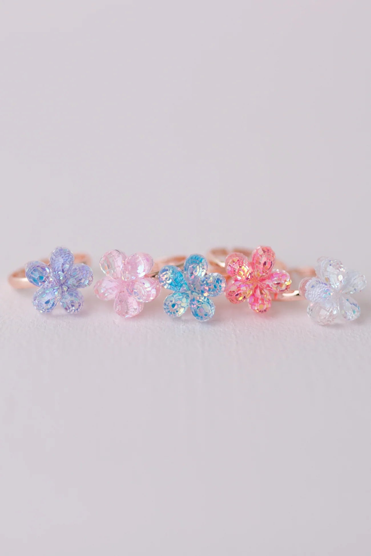 Boutique Shimmer Flower Ring Set - Doodlebug's Children's Boutique