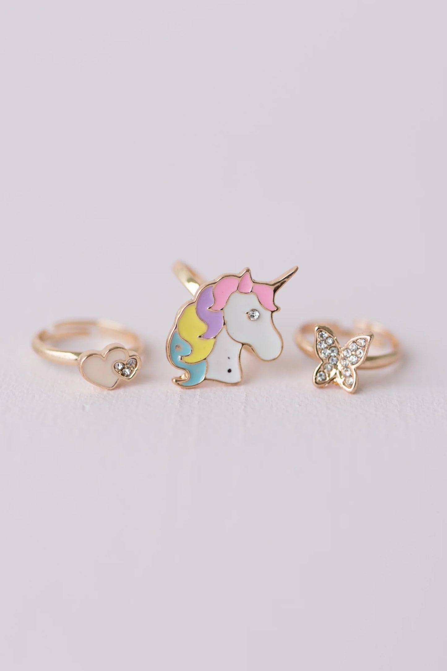 Boutique Butterfly and Unicorn Rings Set  - Doodlebug's Children's Boutique