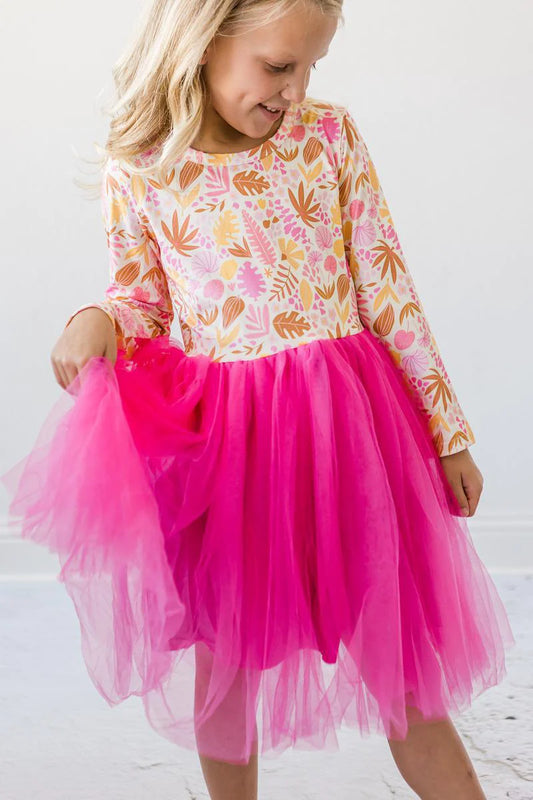 Wallflower Long Sleeve Tutu Dress  - Doodlebug's Children's Boutique