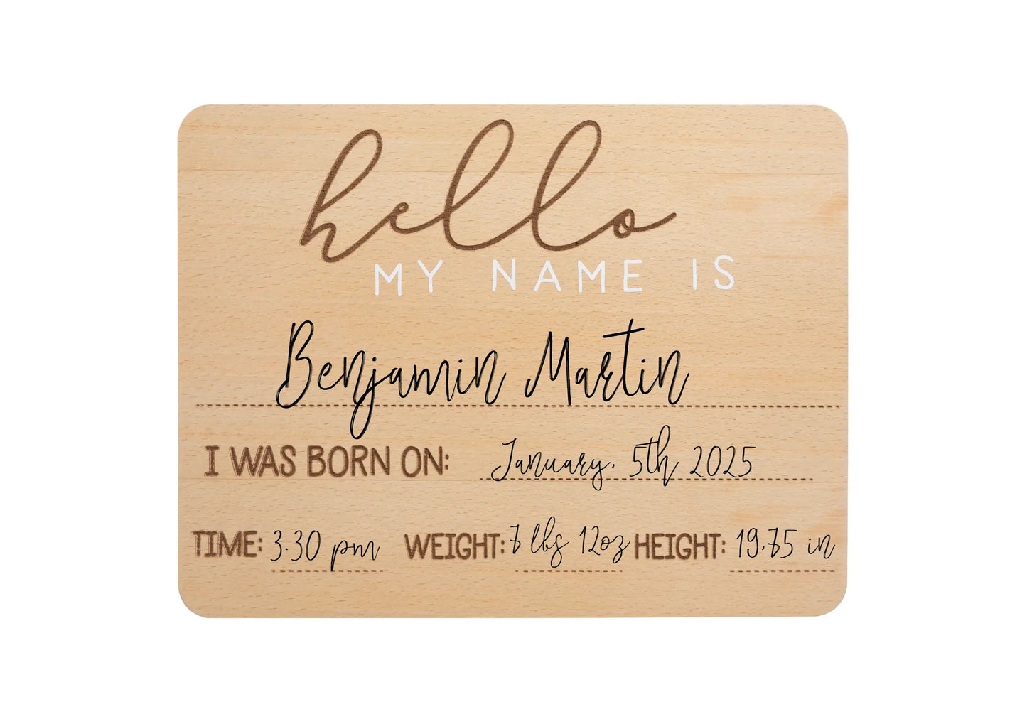 Fill In Baby Arrival Photo Prop  - Doodlebug's Children's Boutique
