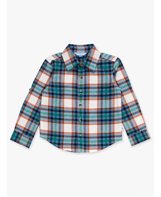 Peyton Plaid Long Sleeve Button Down Shirt - Doodlebug's Children's Boutique