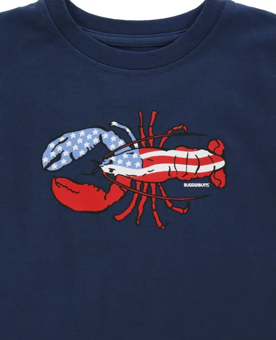 Patriotic Lobster Short Sleeve Tee  - Doodlebug's Children's Boutique