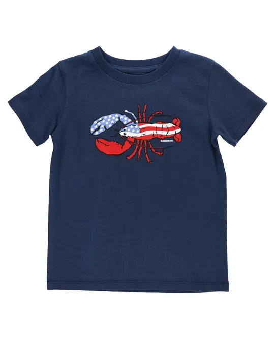 Patriotic Lobster Short Sleeve Tee  - Doodlebug's Children's Boutique