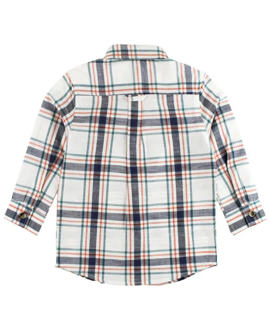 Harvest Plaid Long Sleeve Button Down Shirt  - Doodlebug's Children's Boutique