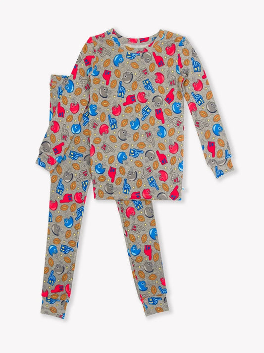 Long Sleeve Pajama Set in Game Day  - Doodlebug's Children's Boutique