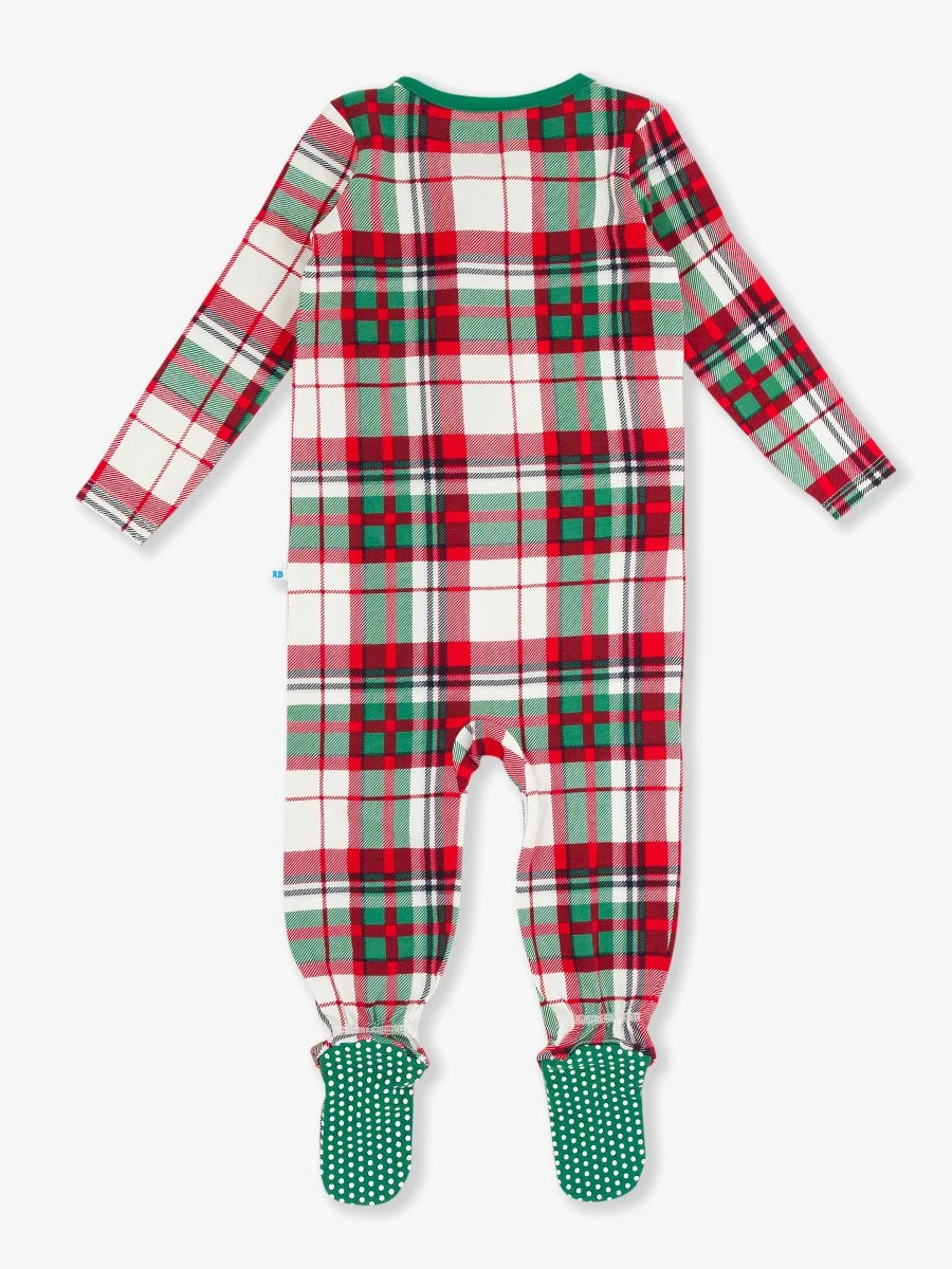 Dashing Dreams Plaid Modal One Piece Pajama  - Doodlebug's Children's Boutique