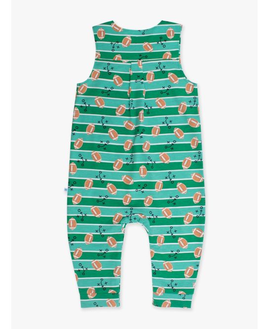Tackles & Touchdowns Knit Longall Pocket Romper - Doodlebug's Children's Boutique