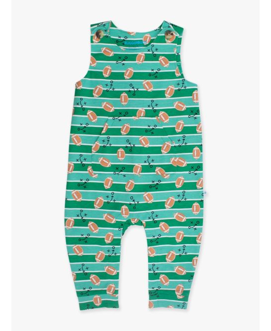 Tackles & Touchdowns Knit Longall Pocket Romper - Doodlebug's Children's Boutique