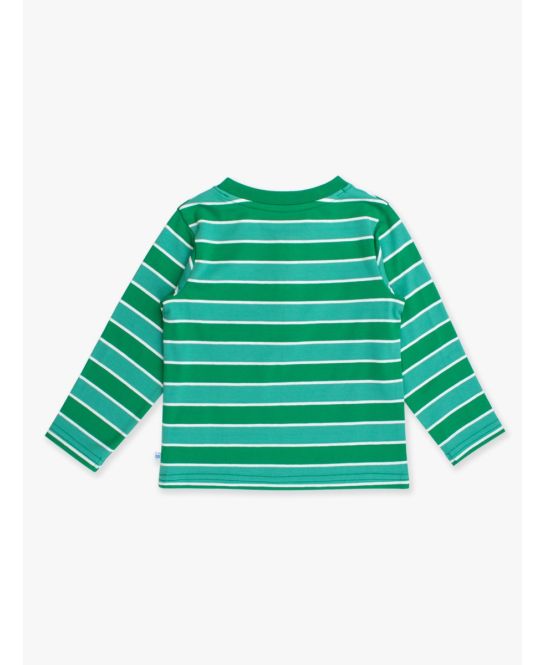 Green Stripe Football Henley - Doodlebug's Children's Boutique