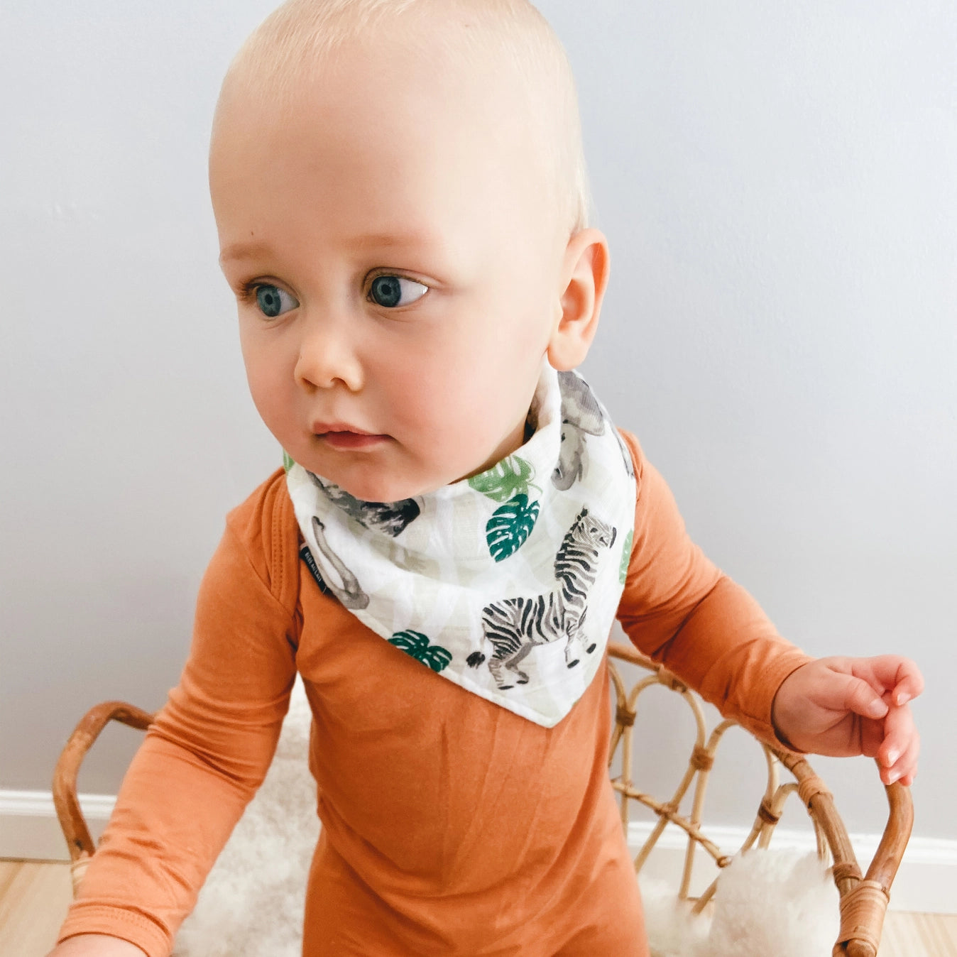 Jungle + Rainforest Classic Muslin Bandana Bib Set  - Doodlebug's Children's Boutique