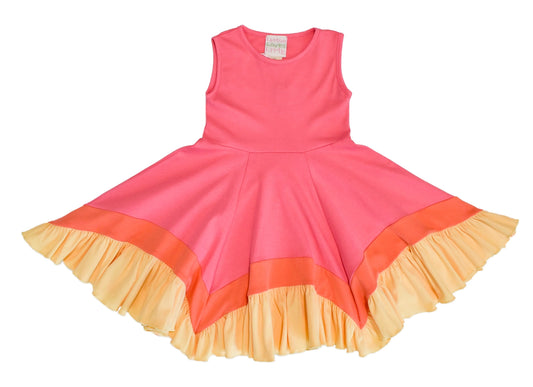 Carousel Dress in Pink Lemonade  - Doodlebug's Children's Boutique