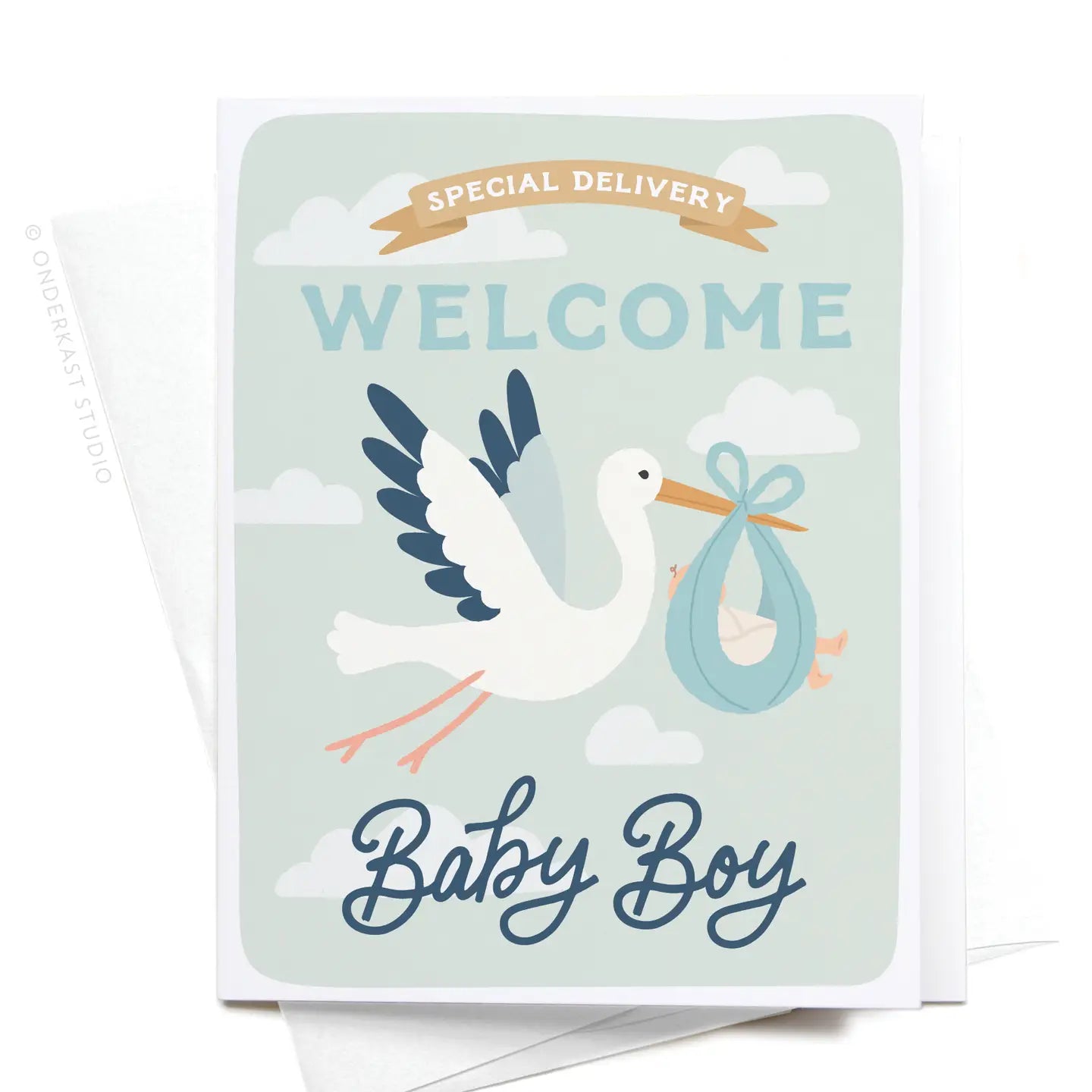 Welcome to the World, Baby Boy Greeting Card - Doodlebug's Children's Boutique