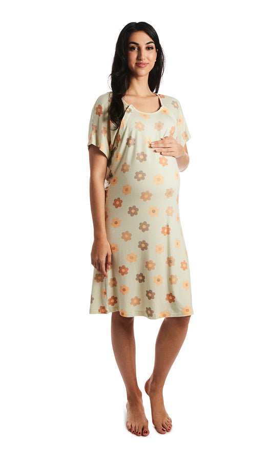 Daisies Rosa Hospital Gown  - Doodlebug's Children's Boutique