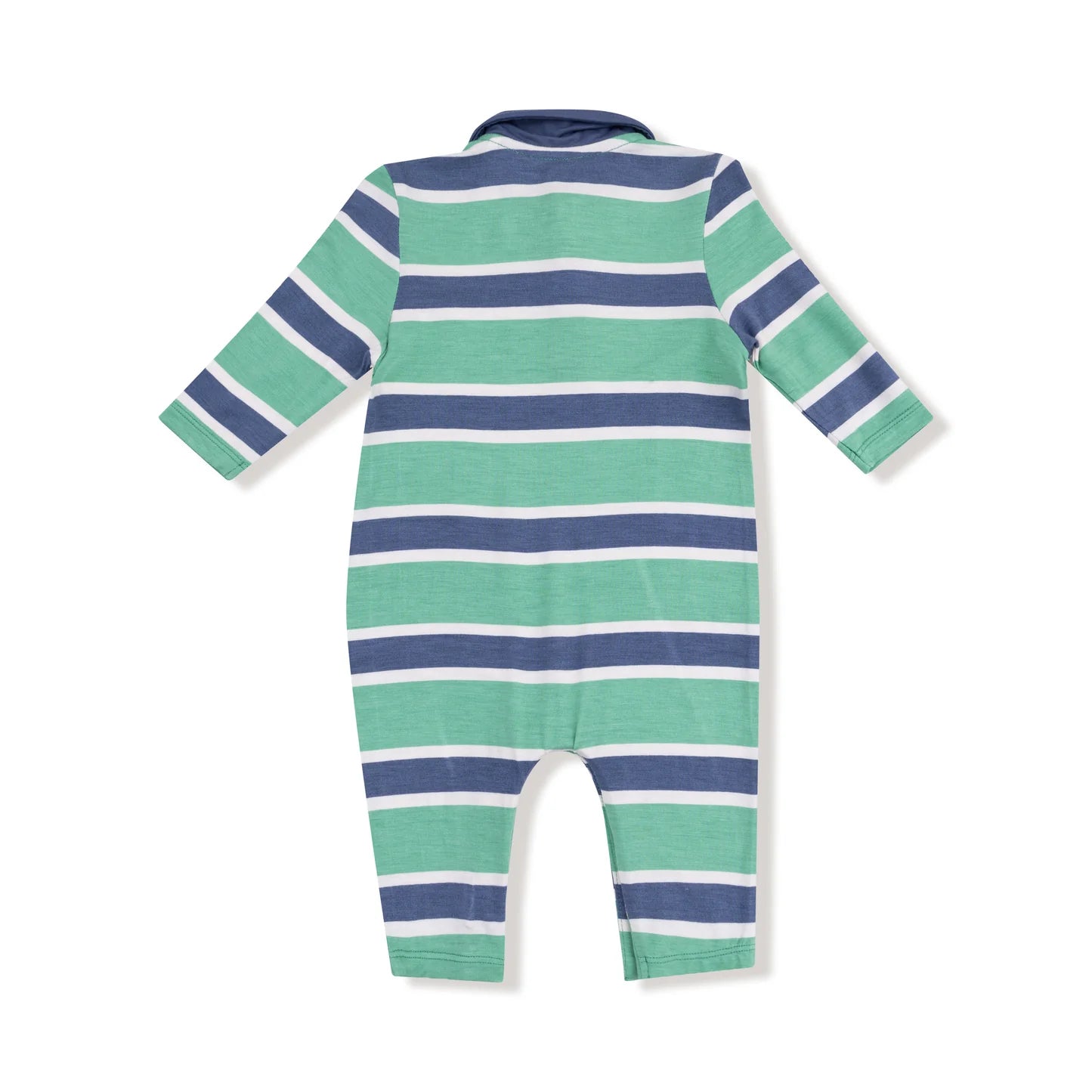 Rugby Stripe Polo Romper - Doodlebug's Children's Boutique