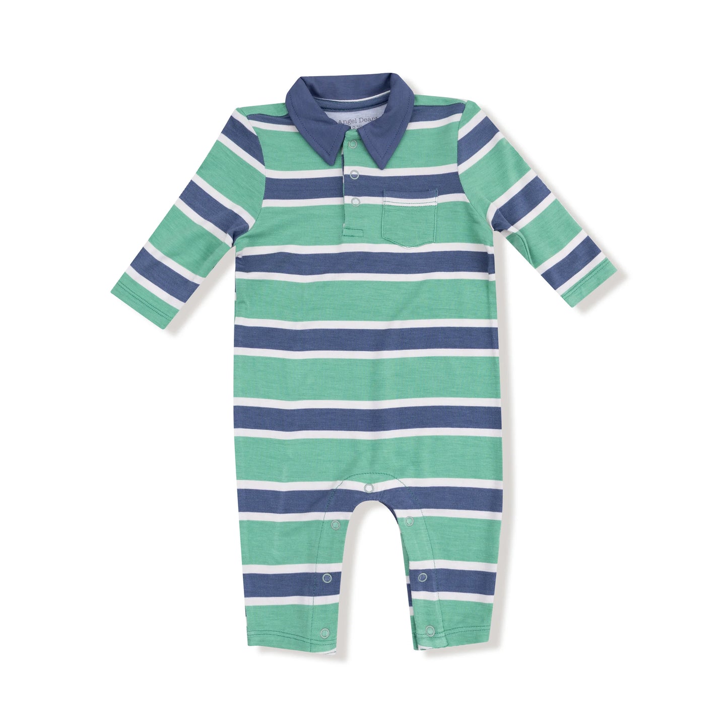 Rugby Stripe Polo Romper - Doodlebug's Children's Boutique