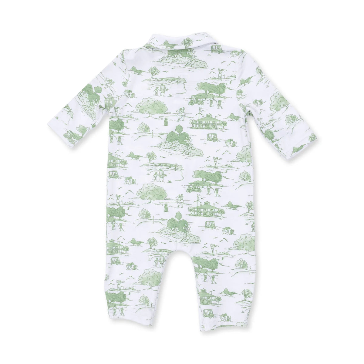 Golf Toile Polo Romper - Doodlebug's Children's Boutique