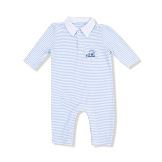 Golf Cart Polo Romper - Doodlebug's Children's Boutique