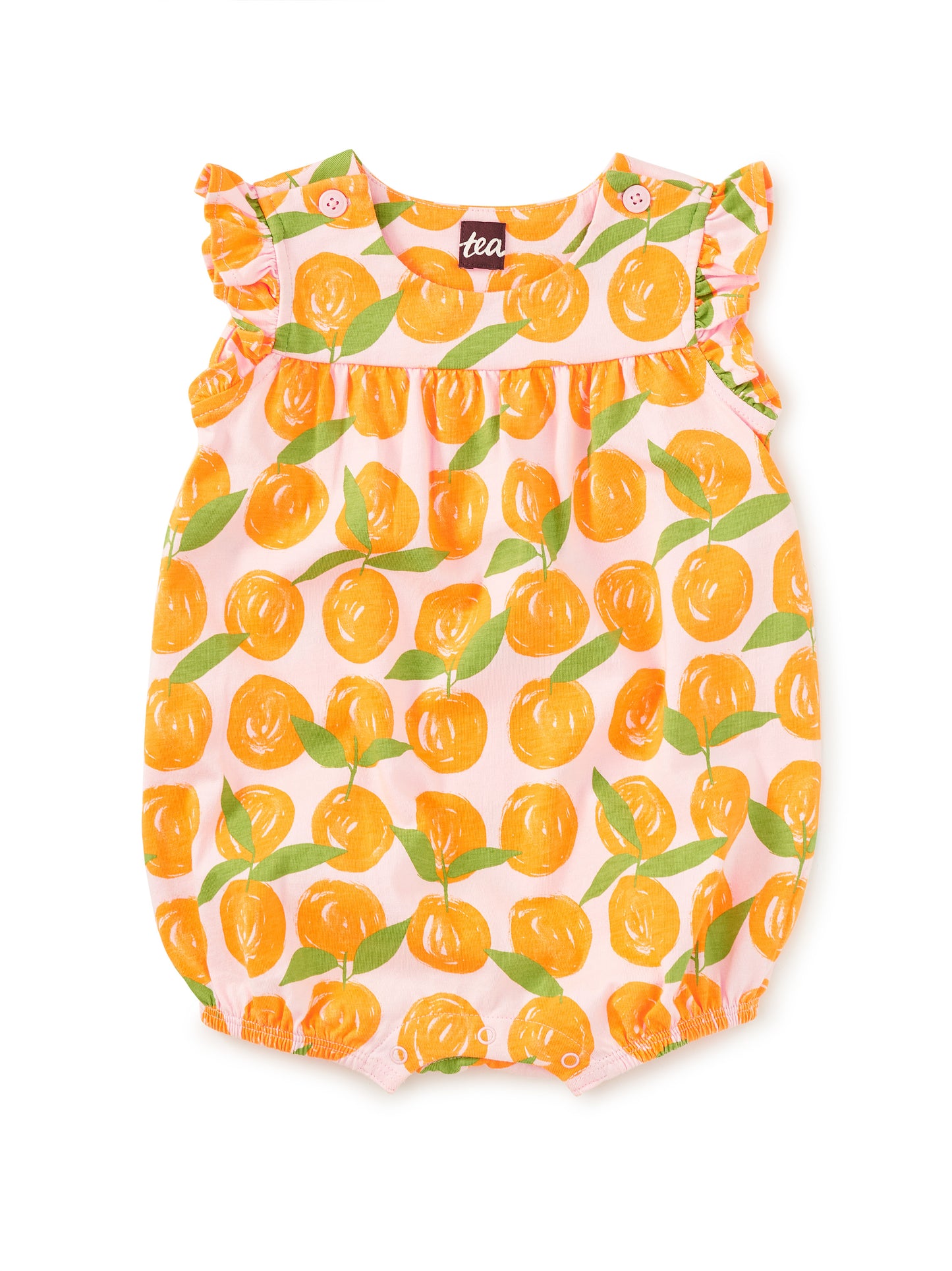 Valencia Oranges Flutter Baby Romper - Doodlebug's Children's Boutique