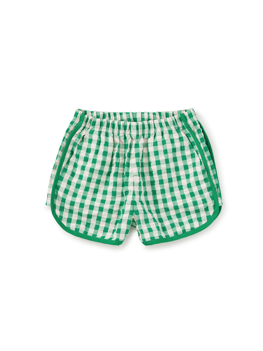 Garden Party Check Woven Dolphin Shorts - Doodlebug's Children's Boutique