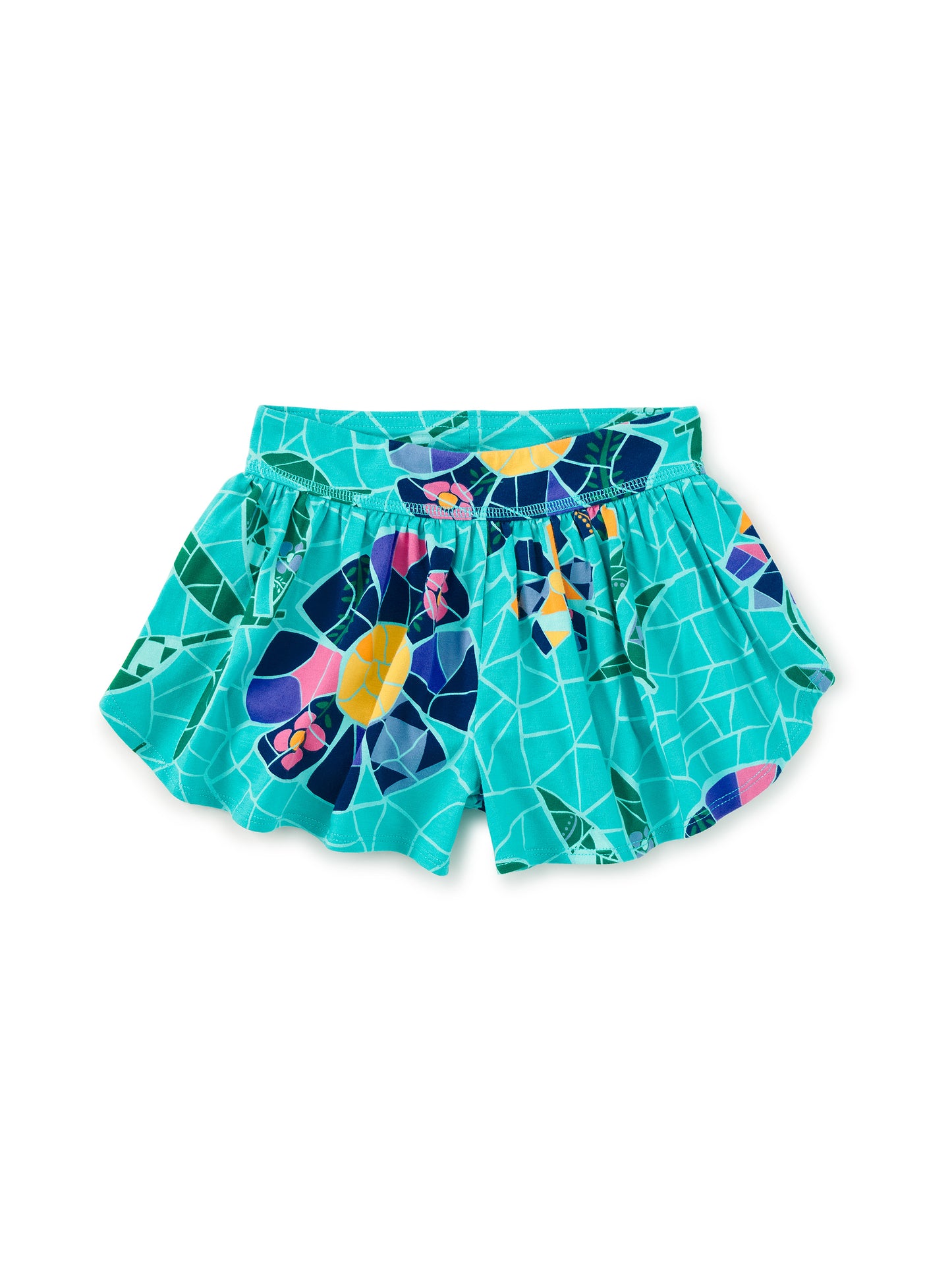 Mosaic Floral Sporty Petal Shorts