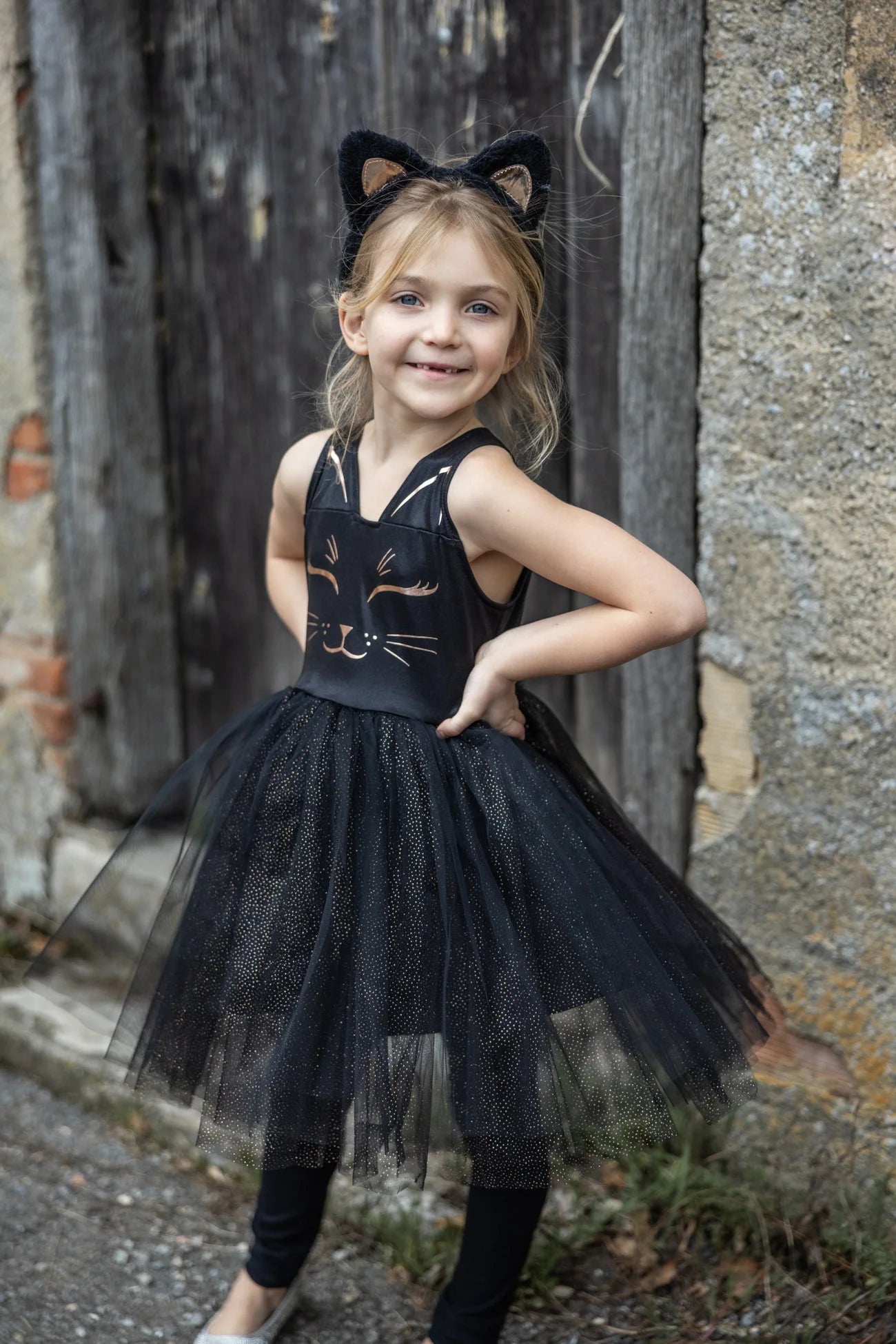 Black Cat Dress & Headband - Doodlebug's Children's Boutique