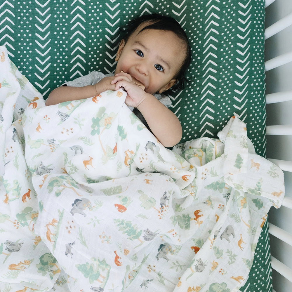 Forest Friends + Mudcloth Classic Muslin Swaddle Blanket Set  - Doodlebug's Children's Boutique