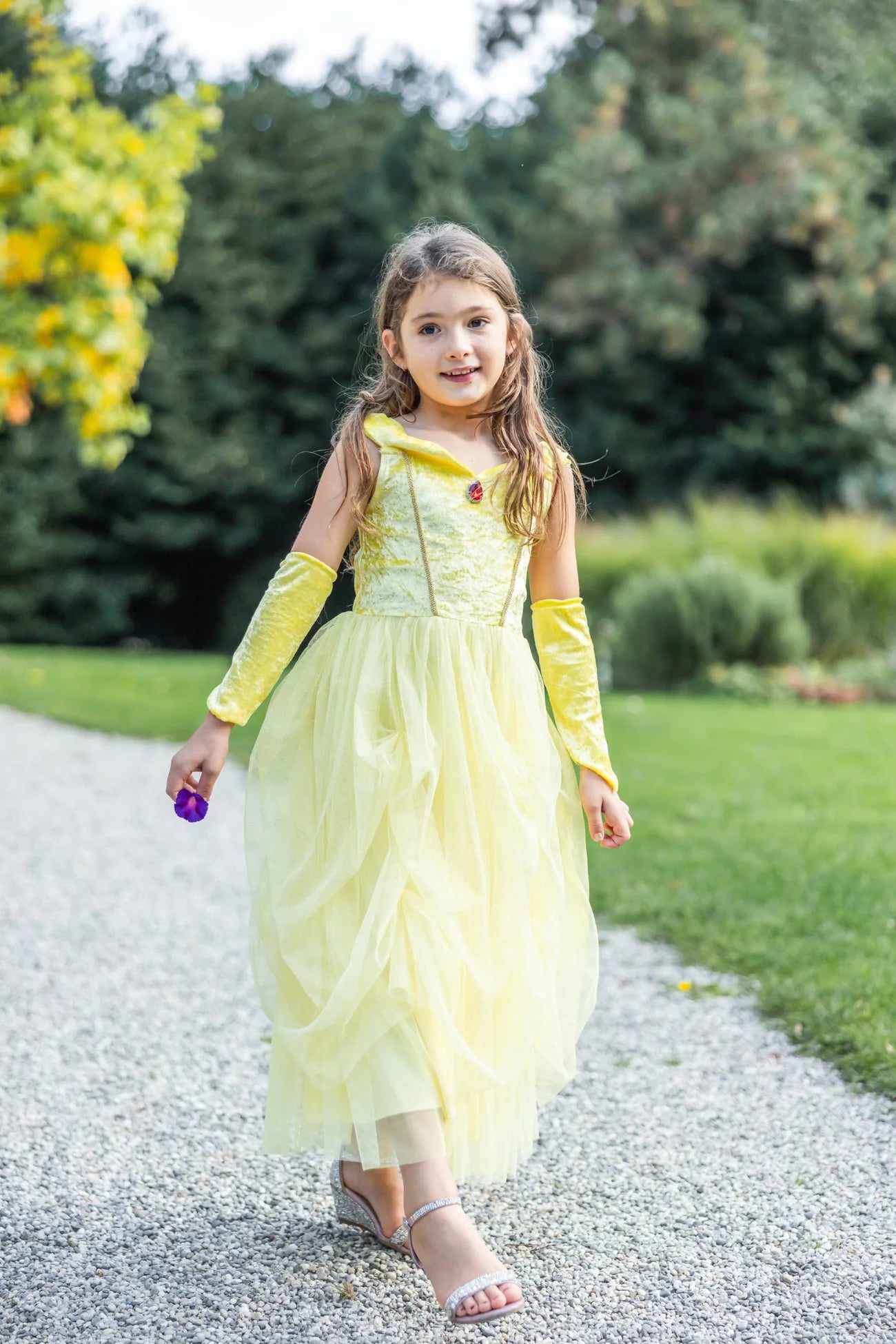 Velvety Soft Yellow Princess Dress - Doodlebug's Children's Boutique