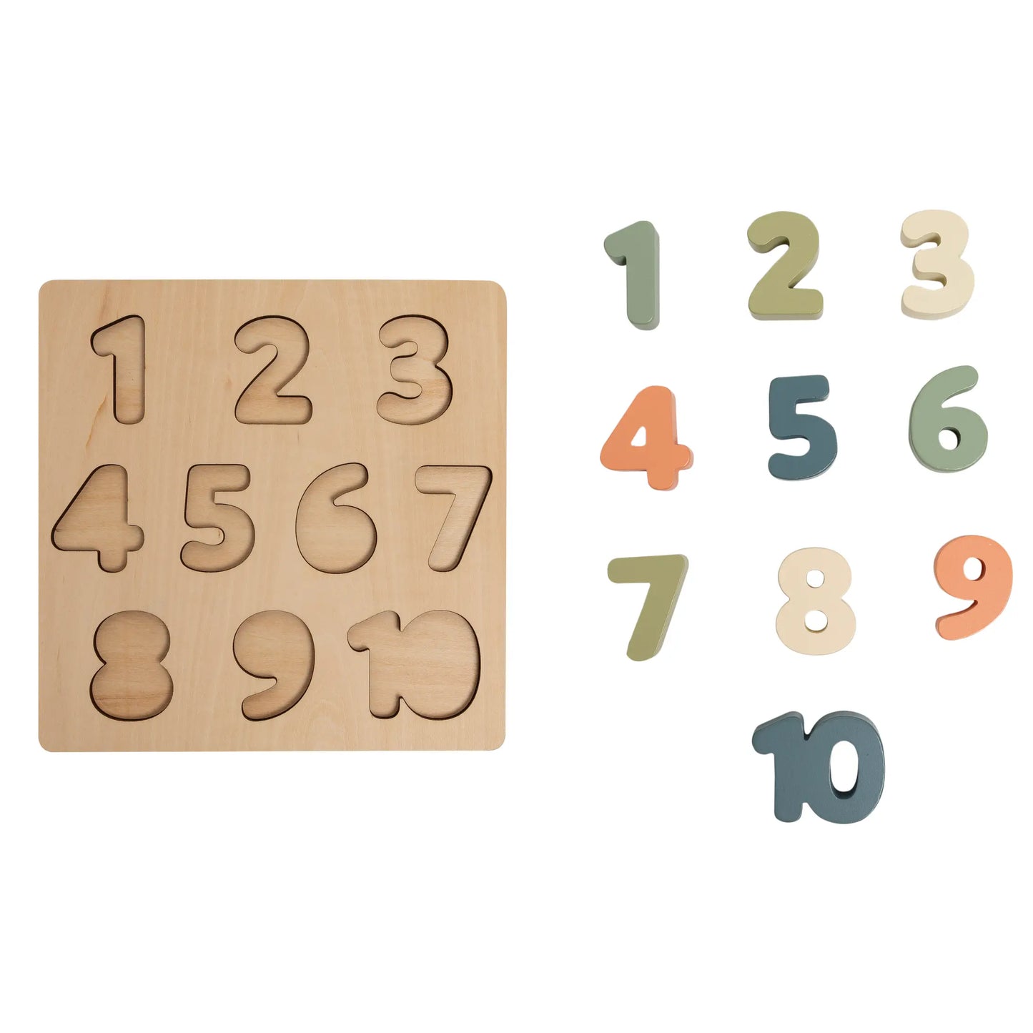 Wooden Numbers Puzzle  - Doodlebug's Children's Boutique