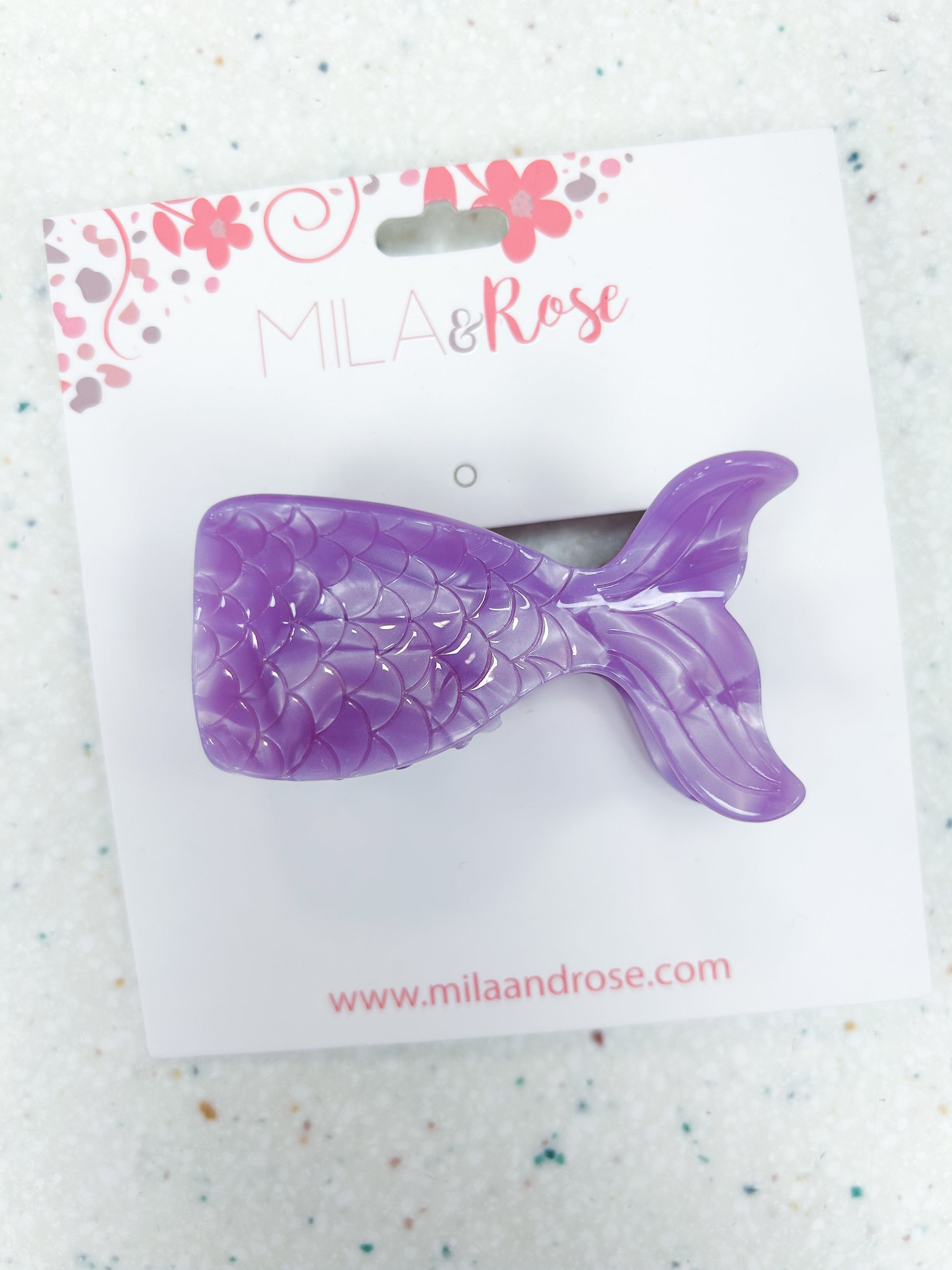 Lavender Mermaid Tail Claw Clip - Doodlebug's Children's Boutique