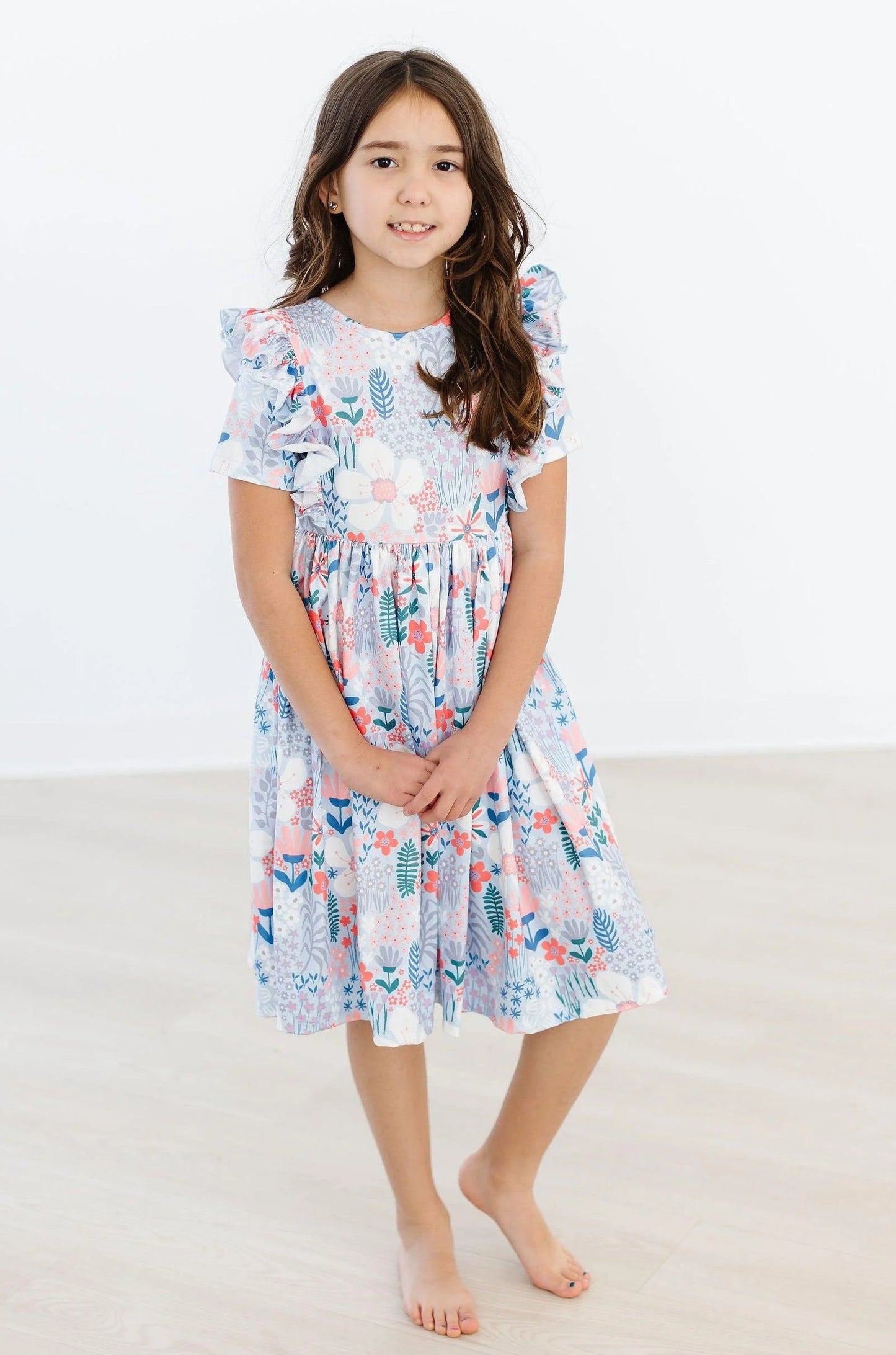 Field of Flowers Ruffle Twirl Dress  - Doodlebug's Children's Boutique