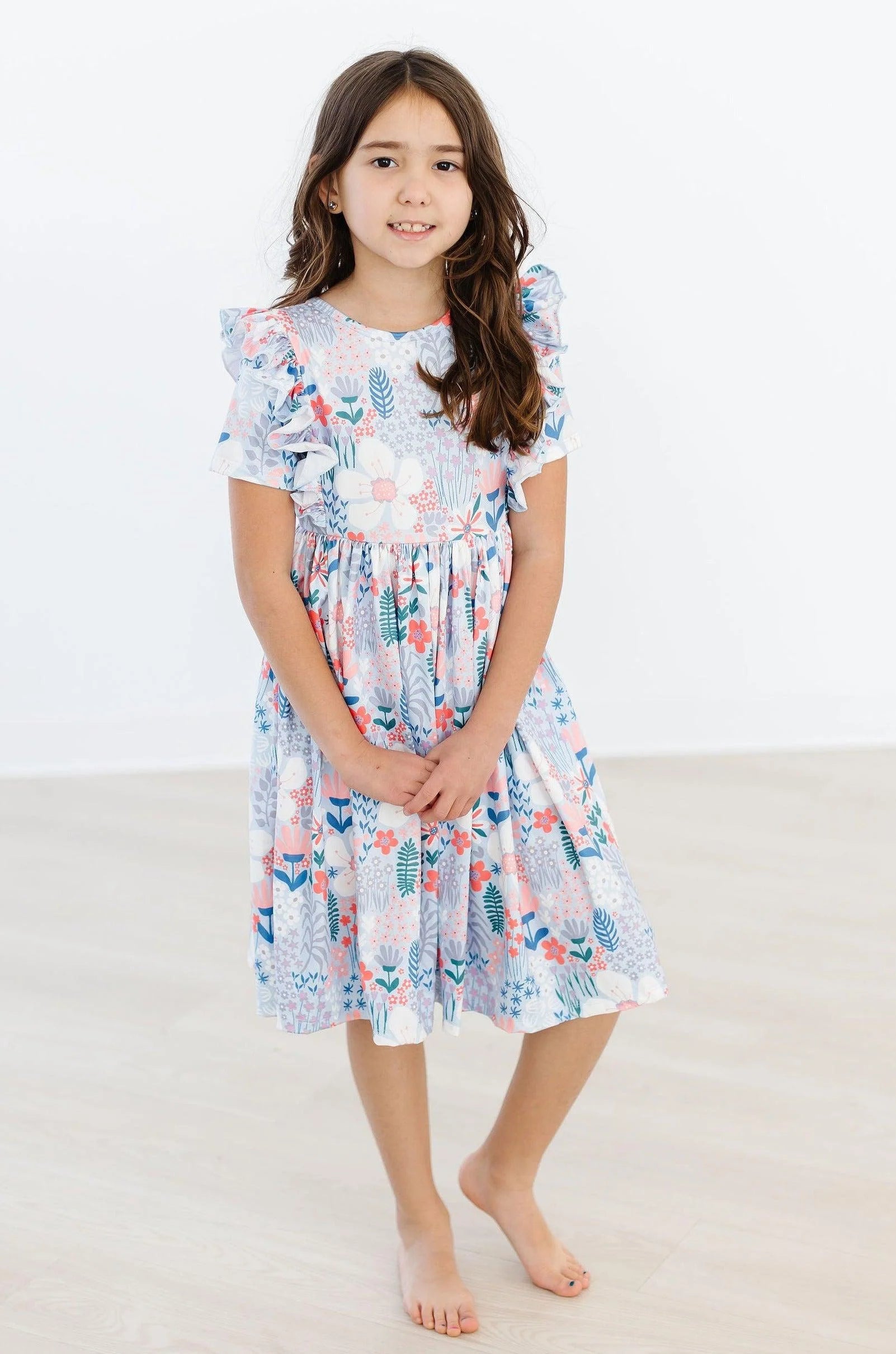 Field of Flowers Ruffle Twirl Dress  - Doodlebug's Children's Boutique