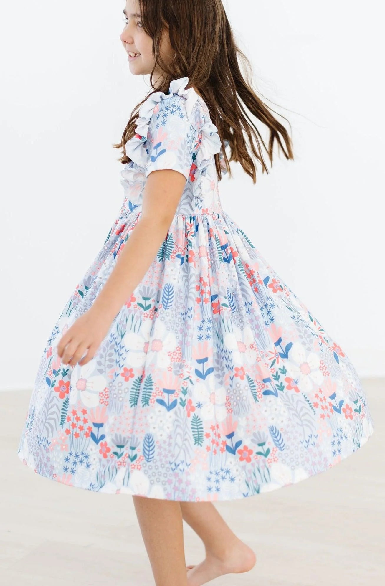 Field of Flowers Ruffle Twirl Dress  - Doodlebug's Children's Boutique