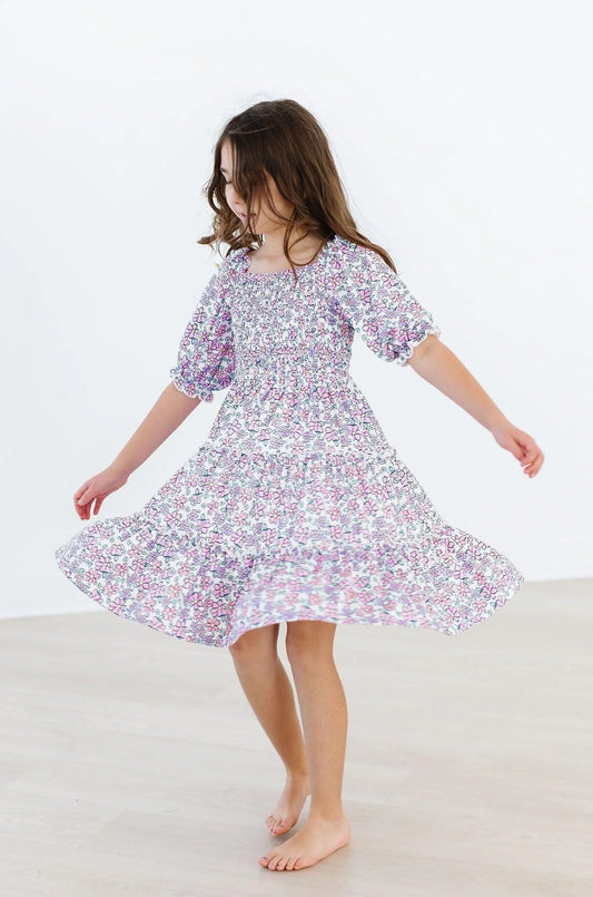 Lovely Lavender Smocked Ruffle Dress  - Doodlebug's Children's Boutique