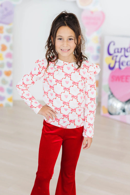 Lovebug Long Sleeve Ruffle Tee