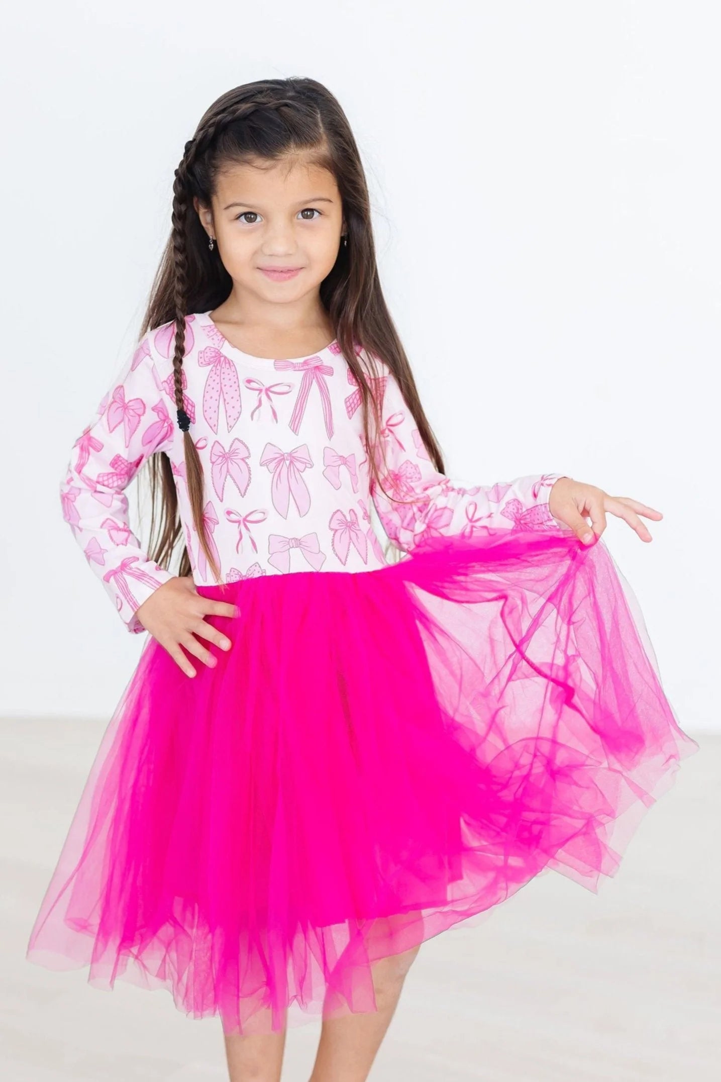 Pretty in Pink Long Sleeve Tutu Dress - Doodlebug's Children's Boutique