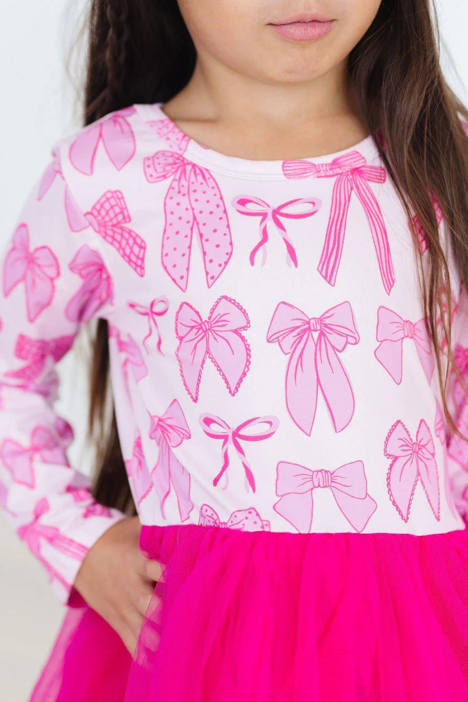 Pretty in Pink Long Sleeve Tutu Dress - Doodlebug's Children's Boutique