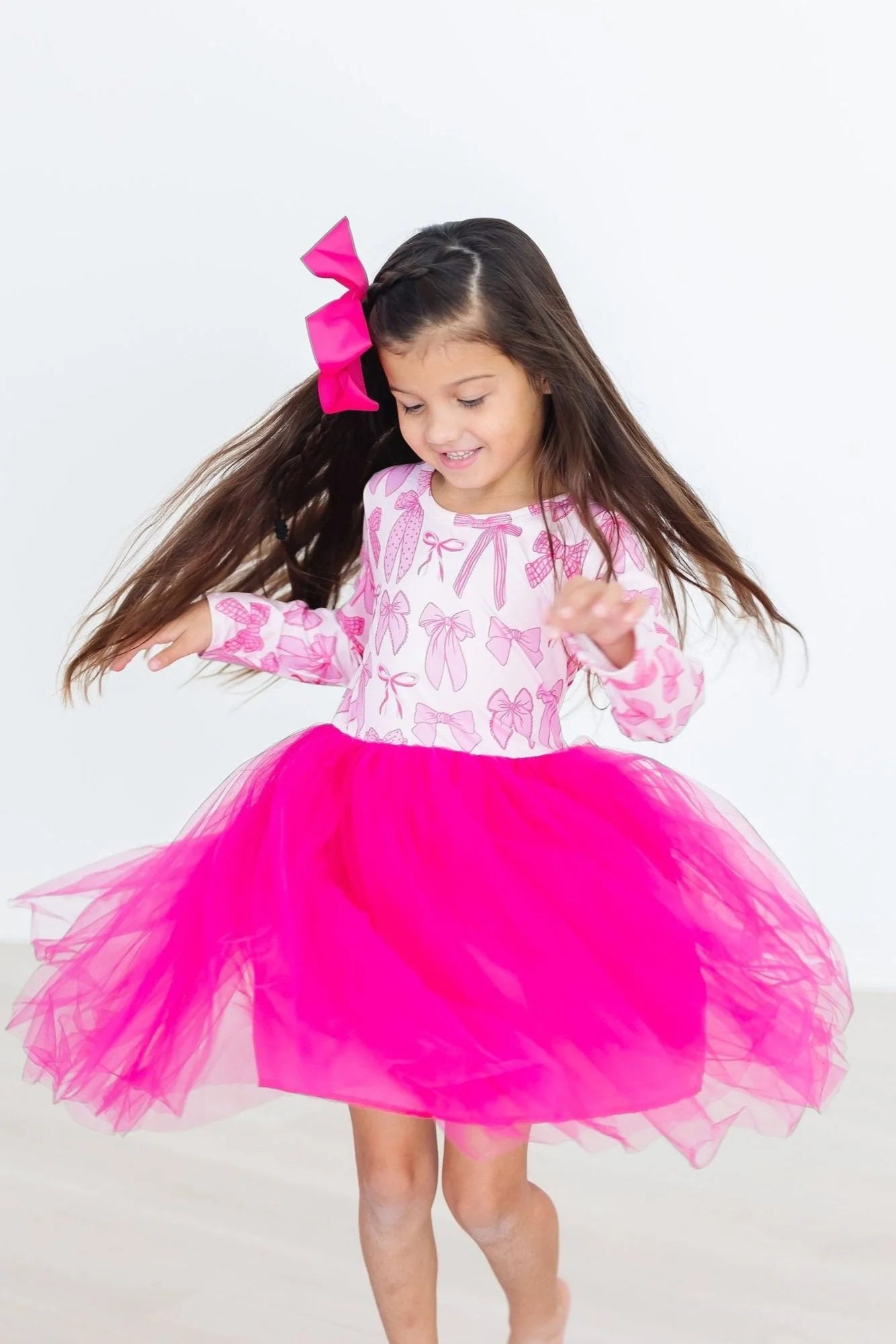 Pretty in Pink Long Sleeve Tutu Dress - Doodlebug's Children's Boutique