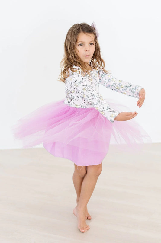 Cottontail Cutie Long Sleeve Tutu Dress  - Doodlebug's Children's Boutique