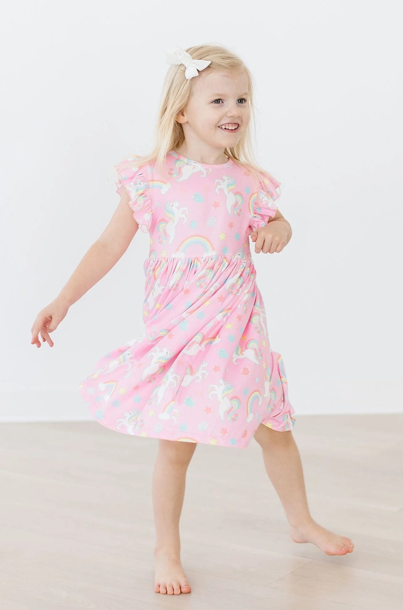 My Little Unicorn Flutter Sleeve Twirl Dress  - Doodlebug's Children's Boutique