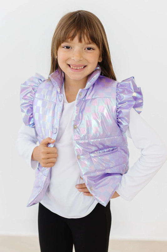 Lavender Haze Puffer Vest  - Doodlebug's Children's Boutique