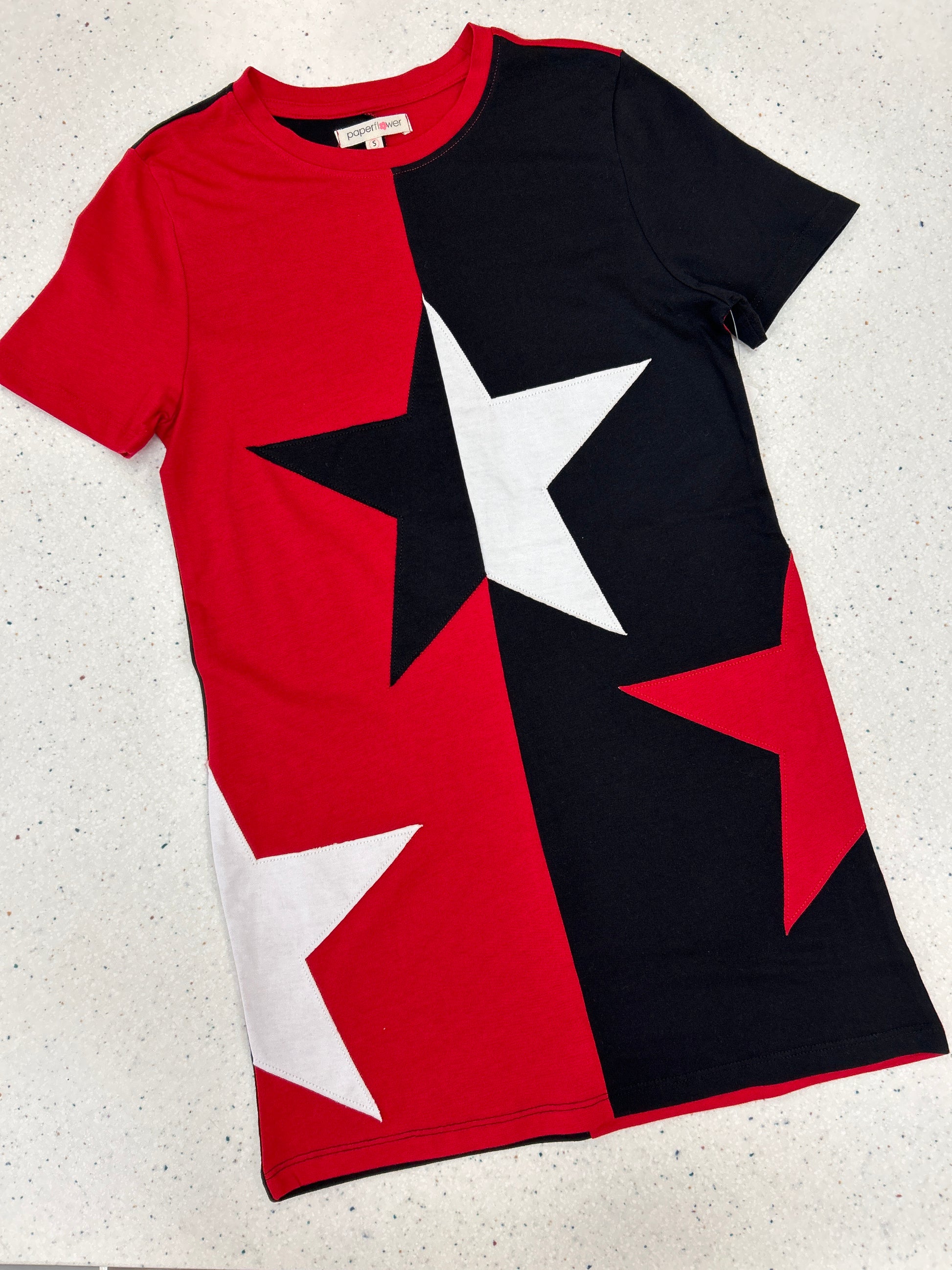 Color Block Star Dress  - Doodlebug's Children's Boutique