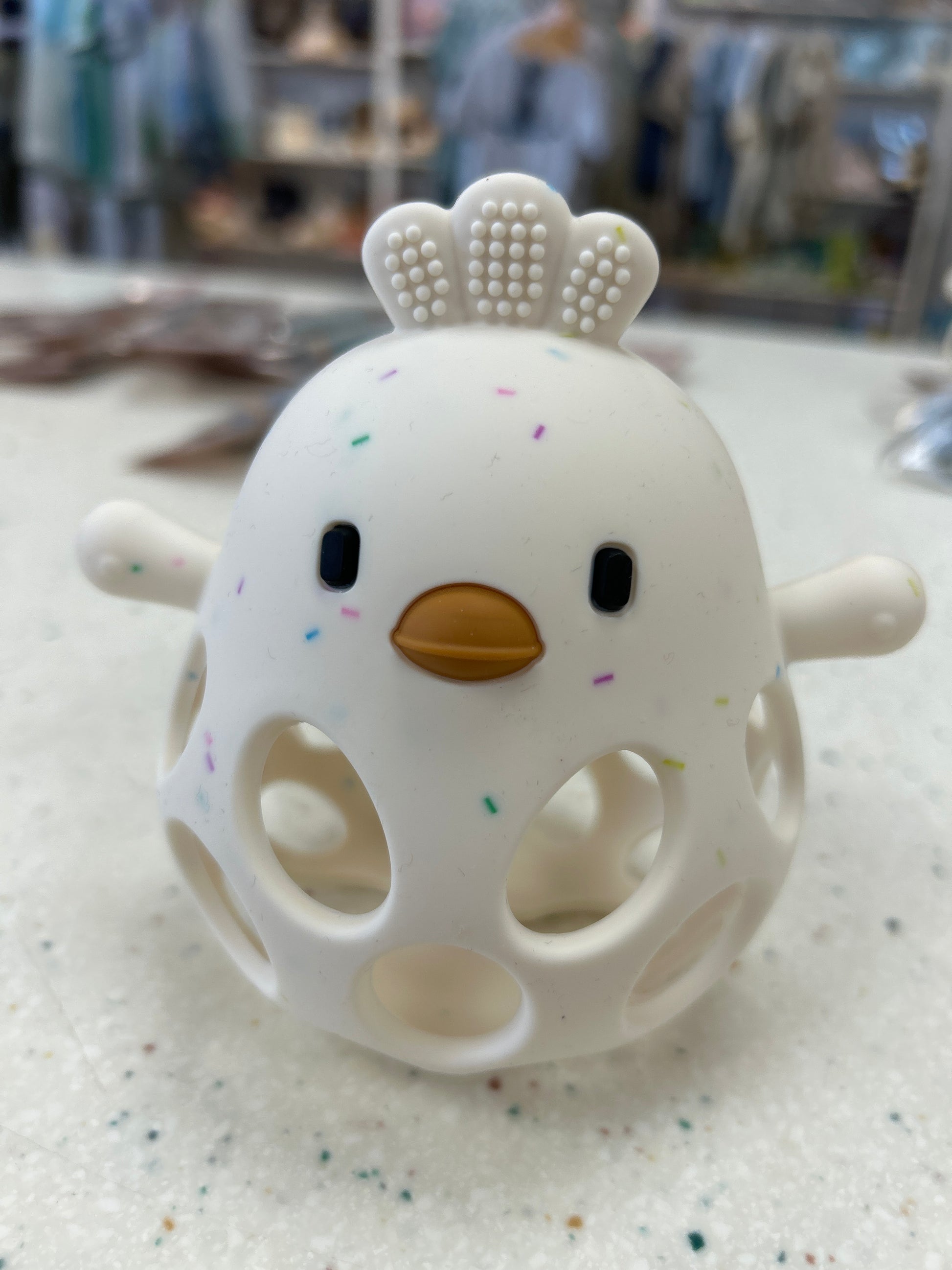 Silicone 3D Chicken Teether - Doodlebug's Children's Boutique