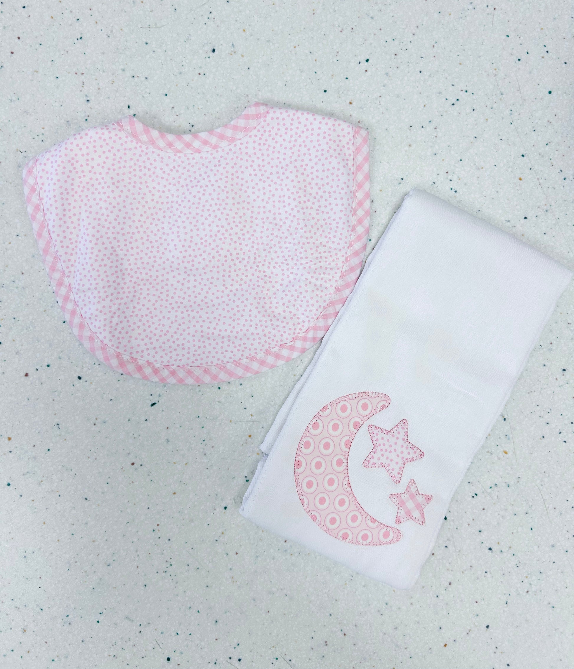 Pink Lullaby Bib & Burp Cloth Box Set - Doodlebug's Children's Boutique