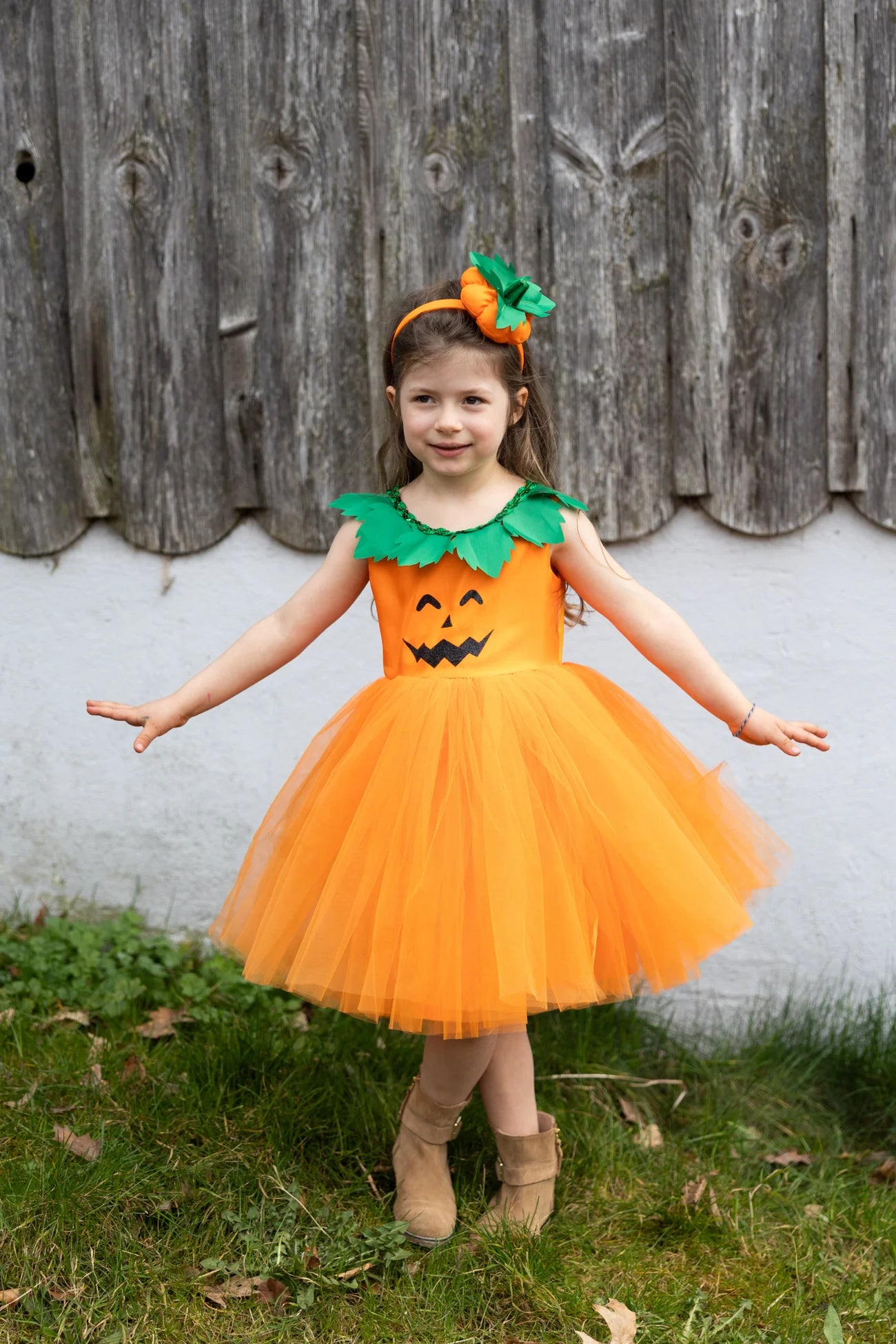 Pumpkin Patch Dress & Headband - Doodlebug's Children's Boutique